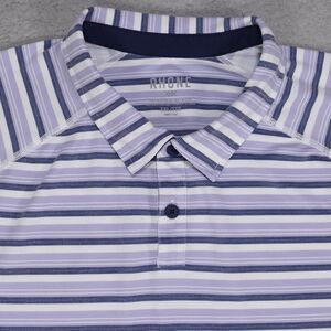 Rhone Polo Shirt Mens 2XL Striped Commuter Performance Golf Short Sleeve